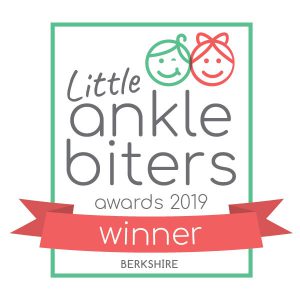 Little Ankle biters Berkshire 2019 awards logo with red winner banner