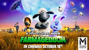 Farmageddon film poster featuring Shaun the Sheep