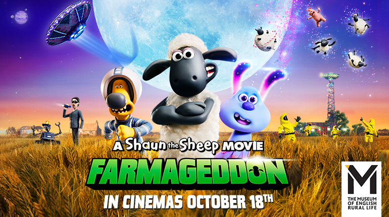 Farmageddon film poster featuring Shaun the Sheep