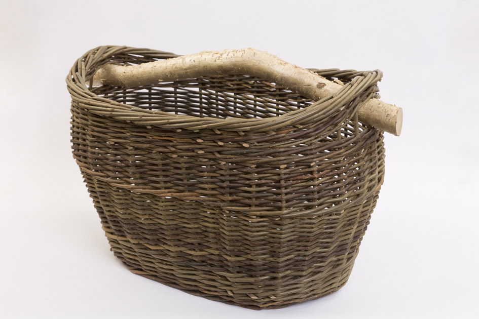 Basket with hazel handle by Sue Kirk