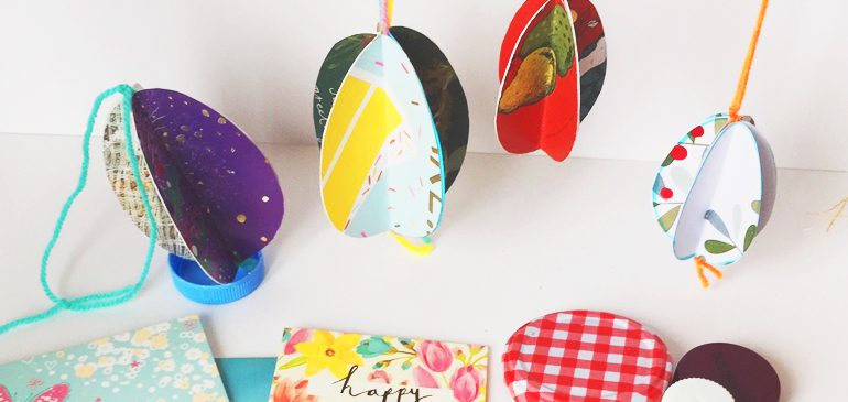 Homemade 3D Easter eggs for Second Sunday craft
