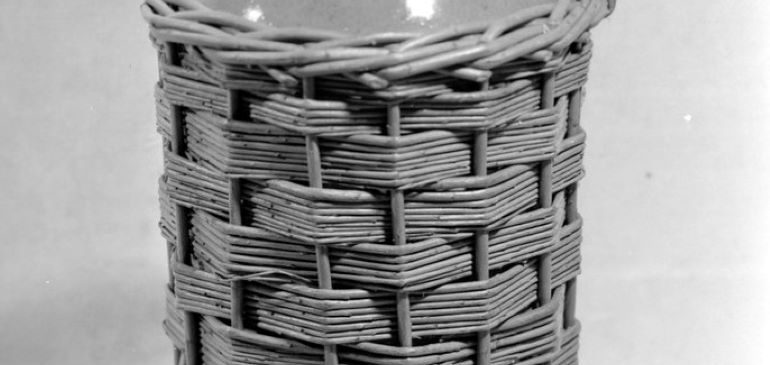 Cider jar with wicker cover (MERL 60/619)