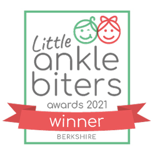 Little Ankle biters Berkshire 2019 awards logo with red winner banner
