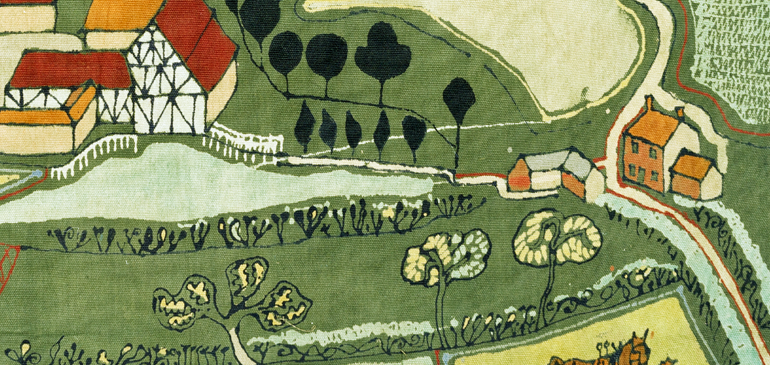 Image depicting a detail from our Cheshire wall hanging.