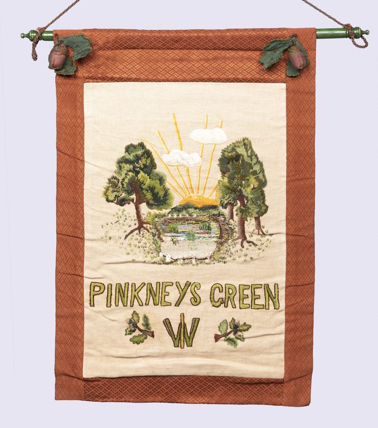 Pinkneys Green Women’s Institute Banner, circa 1951 (MERL 2007/48/1-2)