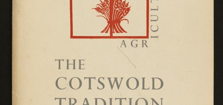Cover of exhibition catalogue for The Cotswold Tradition (MERL Library 9214 COT)