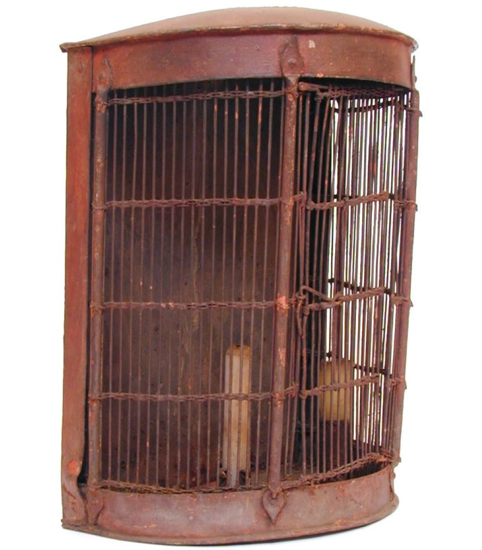 Caged candle lantern