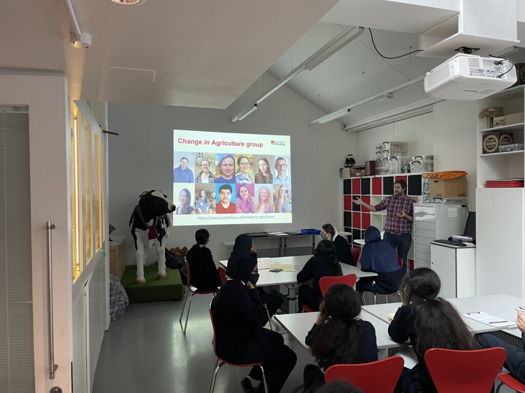 Dr David Rose speaking to pupils The Learning Studio