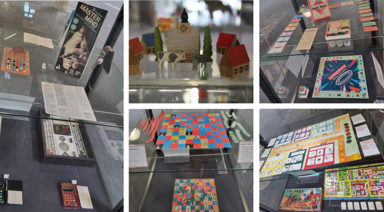A selection of board games on display