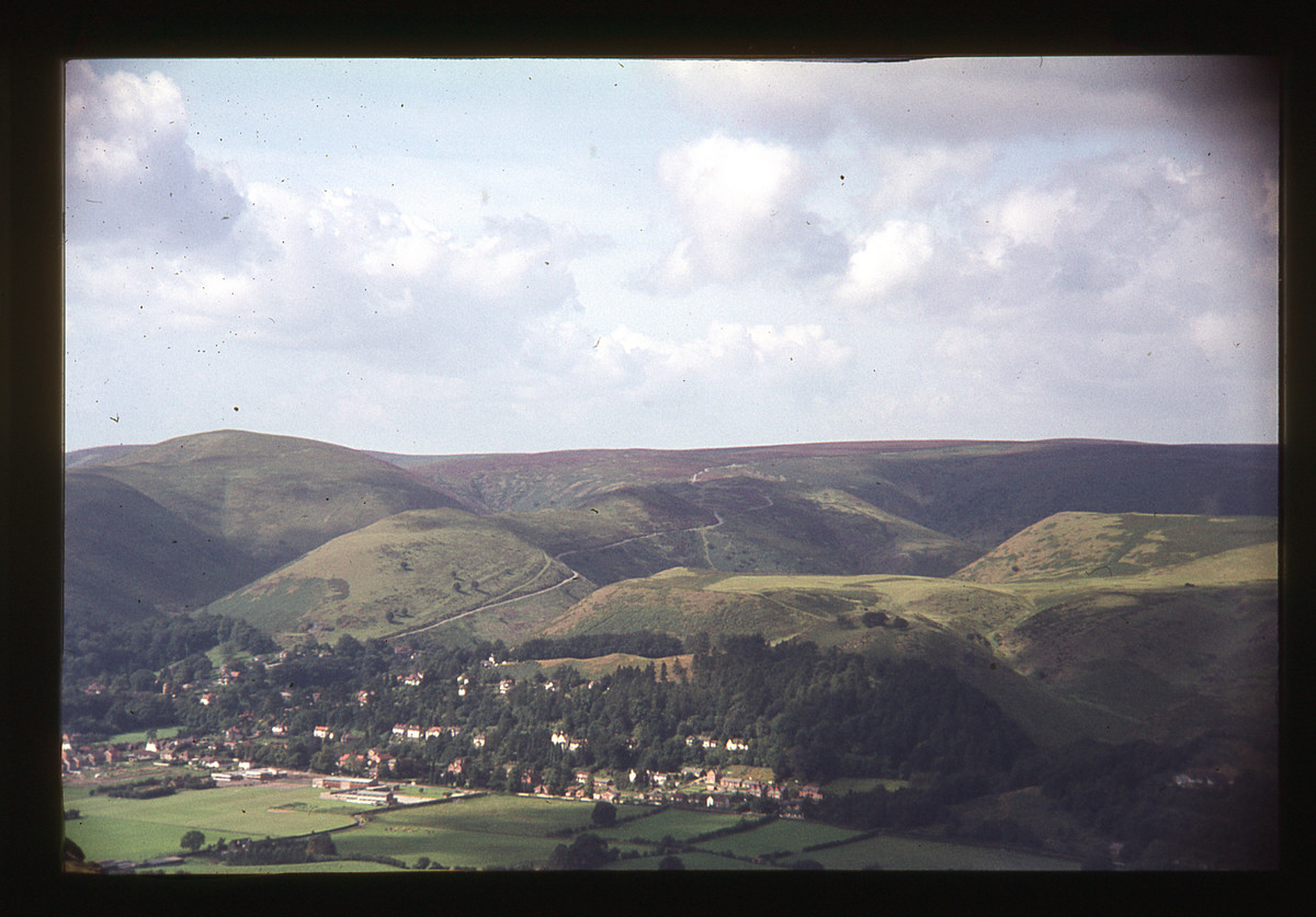 A photograph showing a view of Long Mynd.