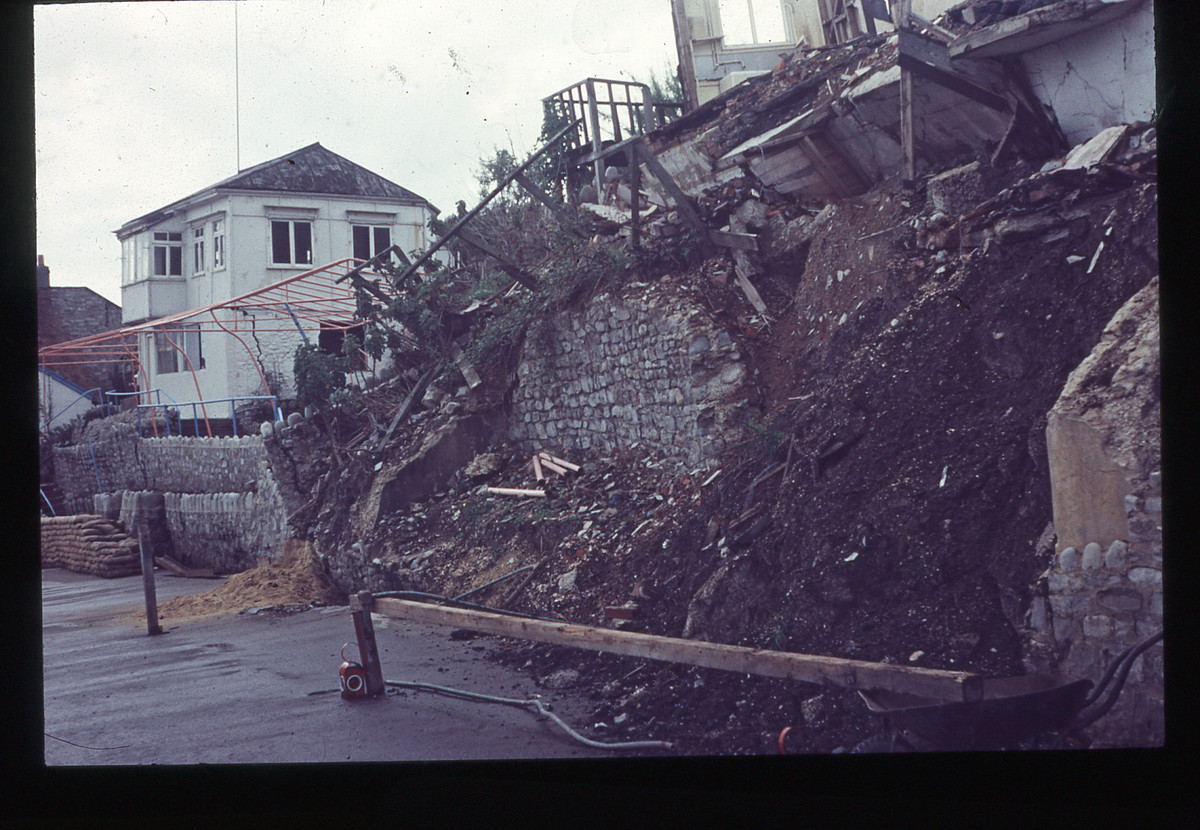 A landslip, Lyme Regis.