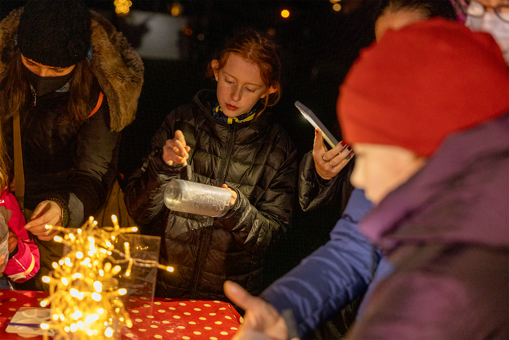 Crafts at our Magical Lights event.