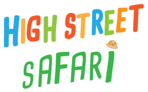 Brightly coloured High Street Safari logo