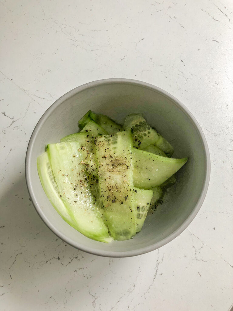 A cucumber salad.