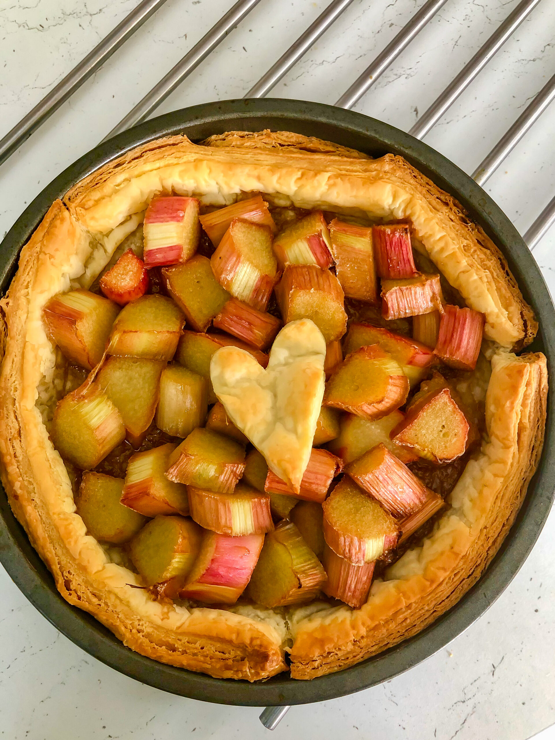 A rhubarb tart.