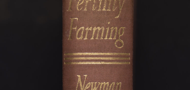 Spine view of Frank Newman Turner, Fertility Farming (London: Faber and Faber, 1951)