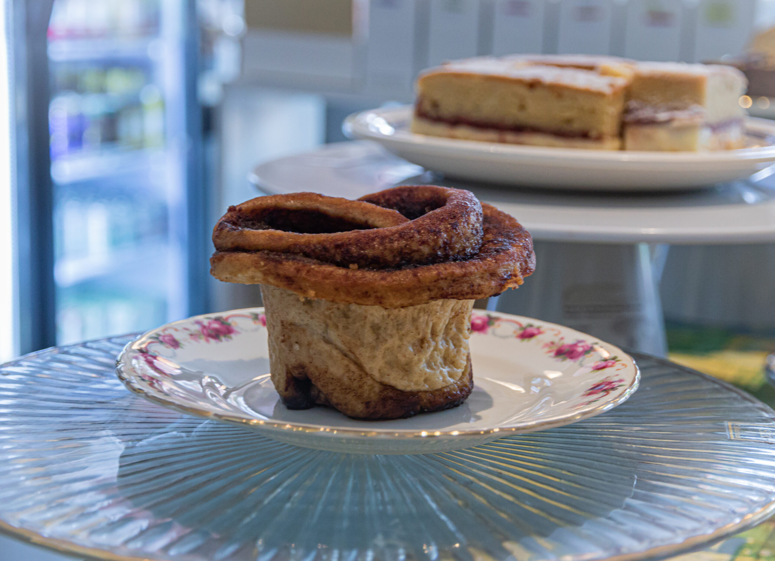 A selection of cakes on display in The MERL café.