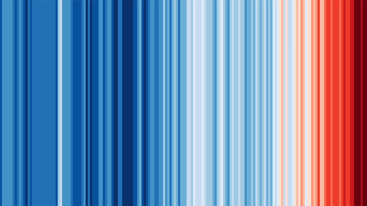 The Climate Stripes.