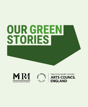 The logo for Our Green Stories