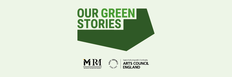 The logo for Our Green Stories.