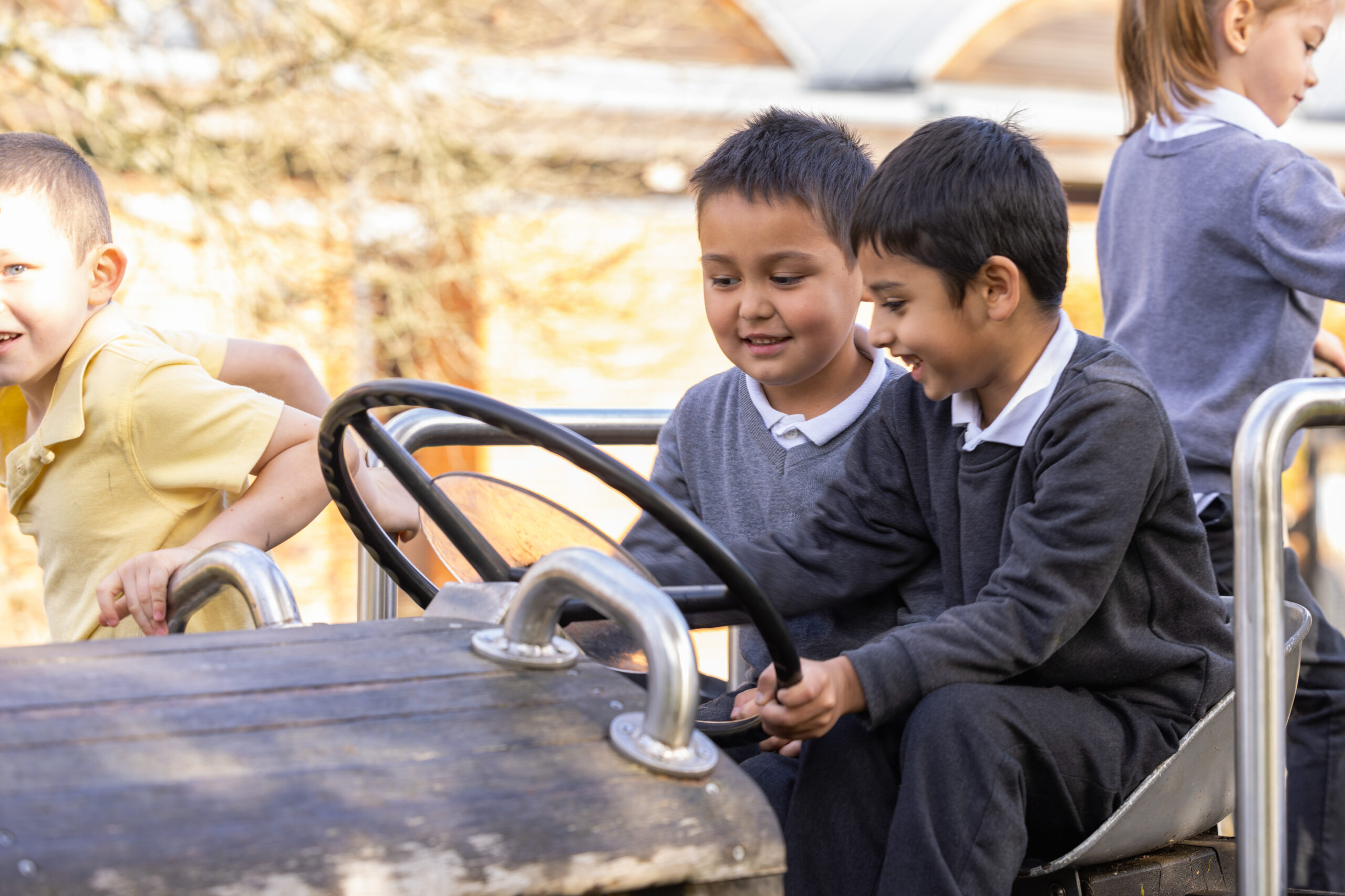 Two school children at The MERL.