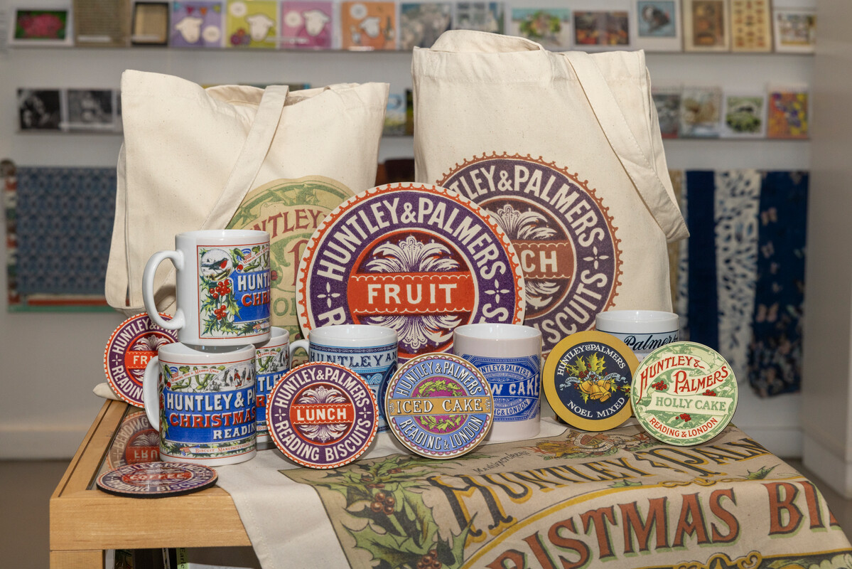 Huntley & Palmers products in The MERL gift shop.