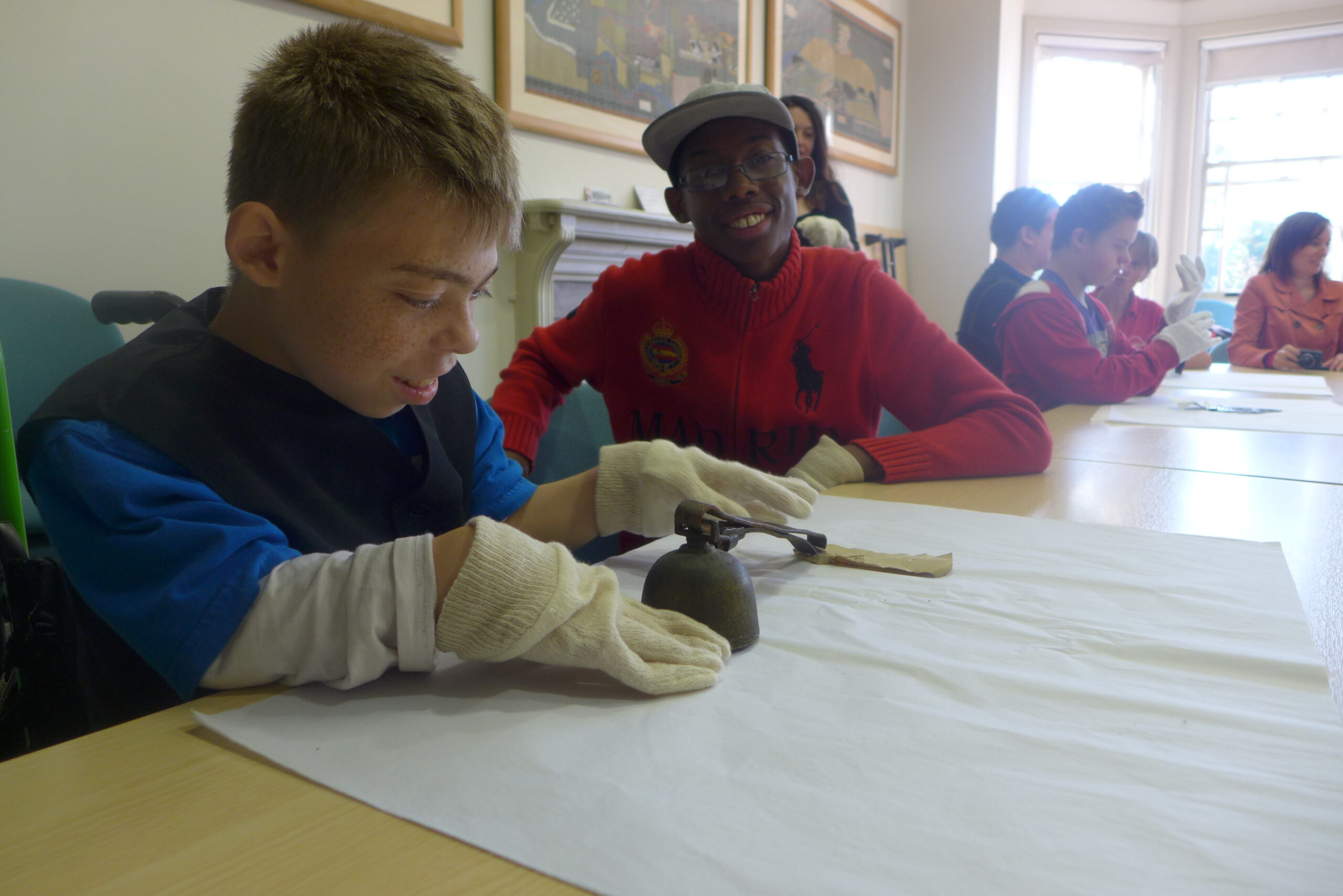 Pupils from Addington School at The MERL.