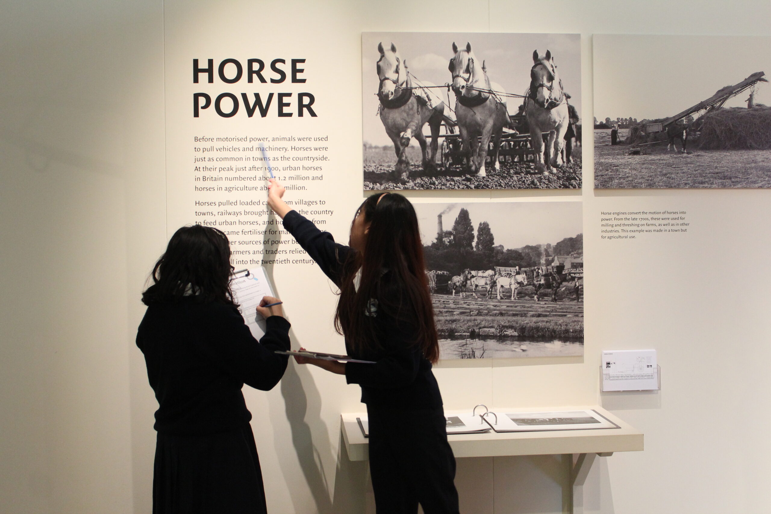 Two school pupils at The MERL.