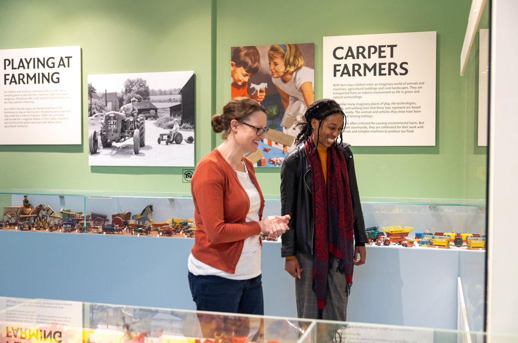 Visitors in the new Model Farming gallery at The MERL