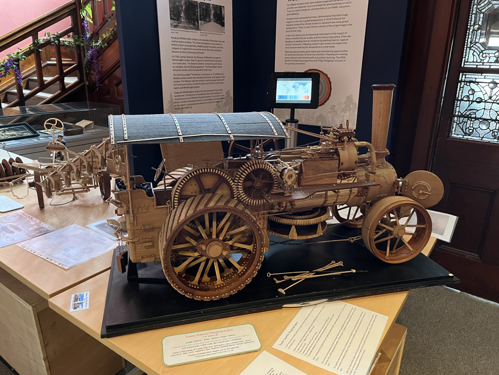 Wooden model of a Fowler steam engine made by George King
