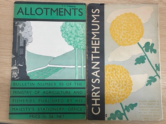 Allotments, Bulletin no 90, 1936 and Chrysanthemums, Bulletin no 92, 5th edition, 1957