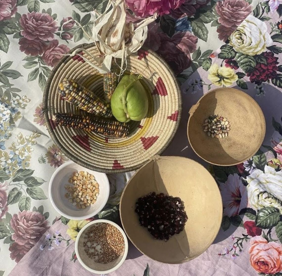 Seeds in bowls