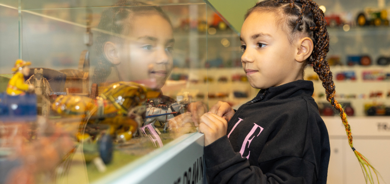 A student in The MERL toys gallery