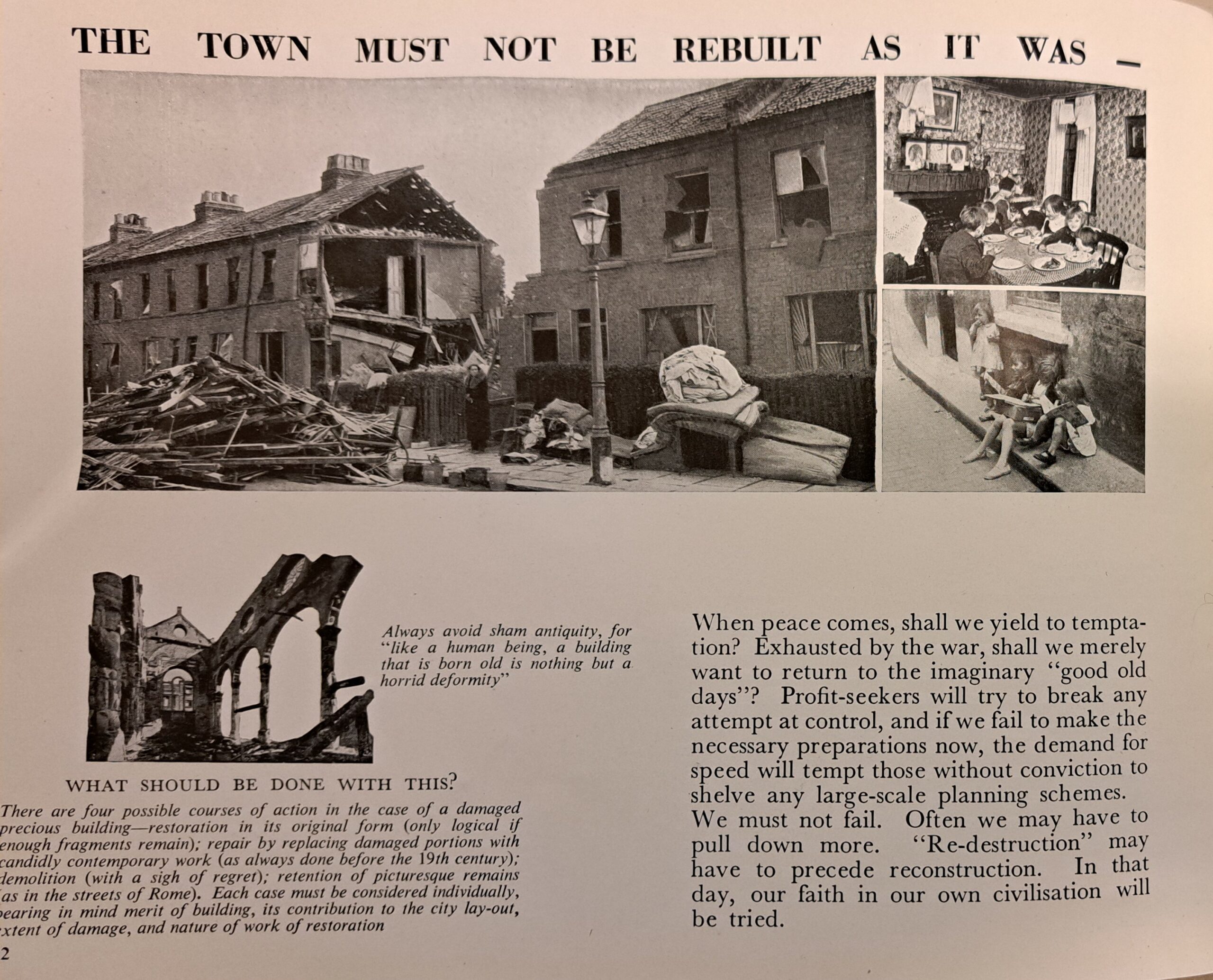 Page from 'Living in Cities' Pamphlet (1942)