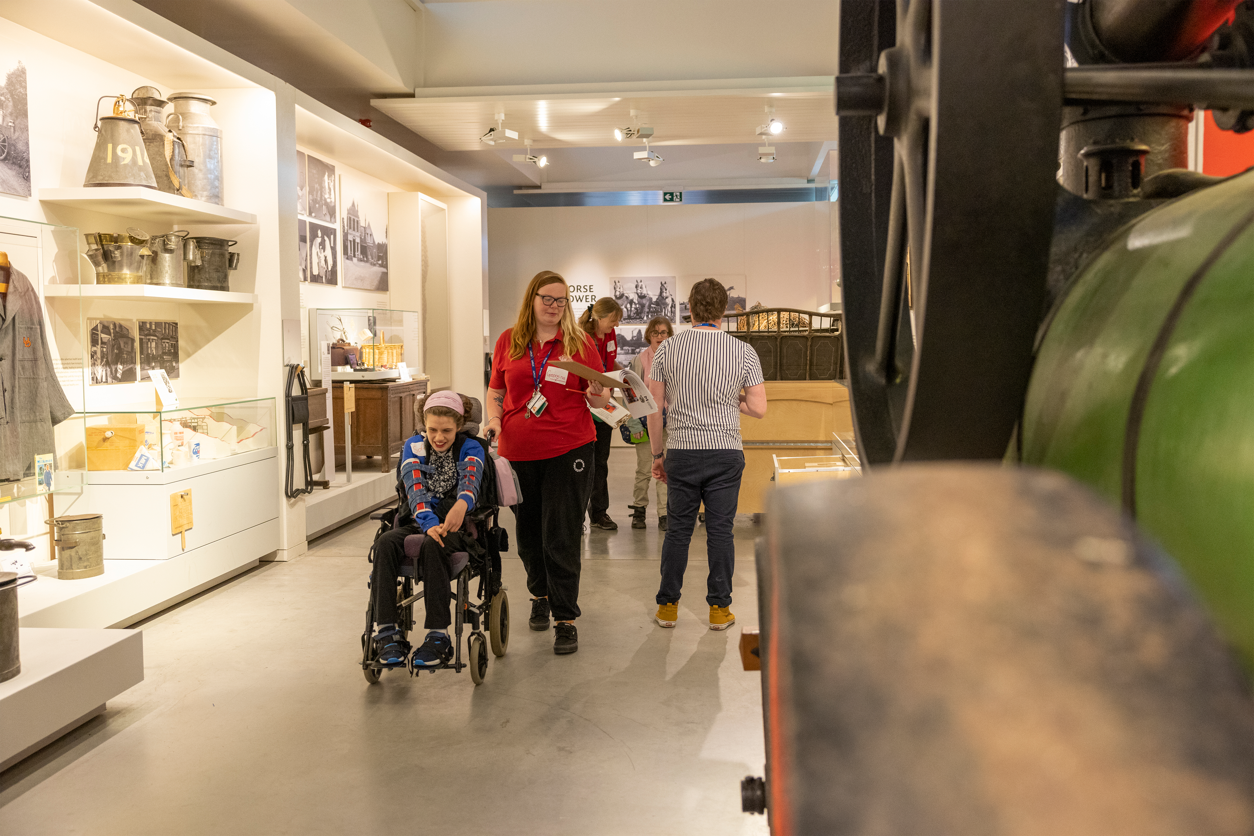 Staff and students from Addington School explore our galleries